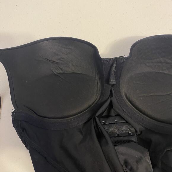 Flexees 36B Black Bra Shapewear Bodysuit Underwire Adjustable Straps Classic - Picture 11 of 11